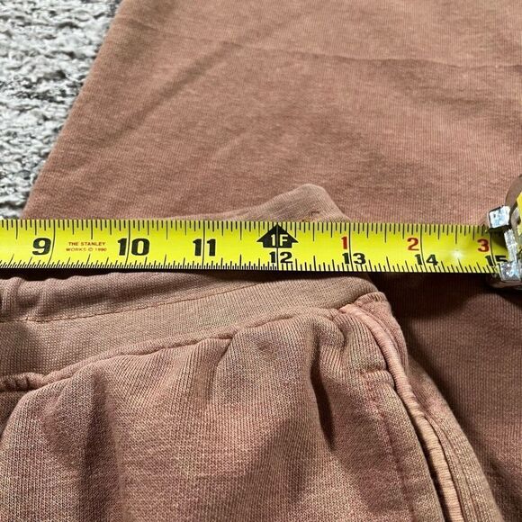 Alphalete Cuffed Sweatpants Joggers Drawstring Washed Burnt Orange - Picture 4 of 6